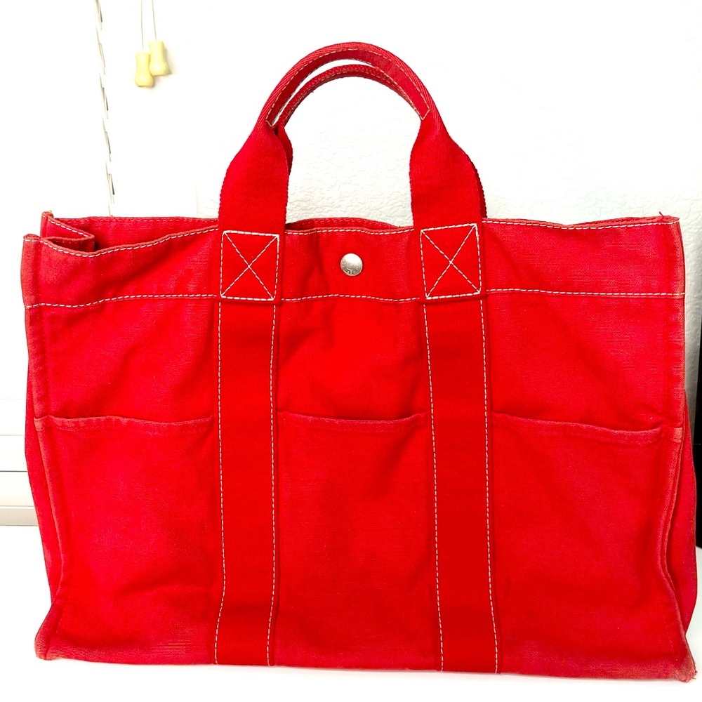 Hermes Canvas Tote Bag